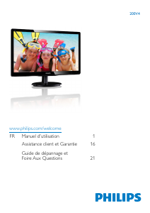 Mode d’emploi Philips 200V4LAB Moniteur LED