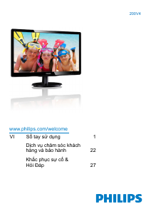 Hướng dẫn sử dụng Philips 200V4LAB Màn hình LED