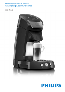 Brugsanvisning Philips HD7854 Senseo Latte Select Kaffemaskine