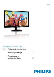 Instrukcja Philips 200V4LSB Monitor LED