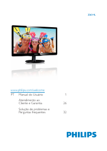 Manual Philips 206V4LSB2 Monitor LED