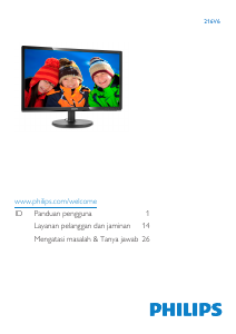 Panduan Philips 216V6LSB2 Monitor LED