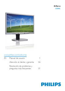 Manual de uso Philips 220B4LPYCG Monitor de LED