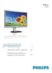 Manual de uso Philips 220P4LPYEB Monitor de LED