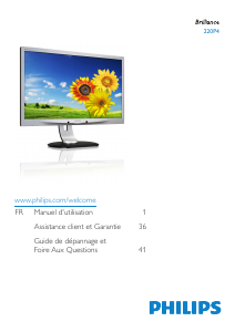 Mode d’emploi Philips 220P4LPYES Moniteur LED