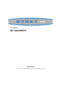 Handleiding Dynex DX-16E220NA16 LED televisie