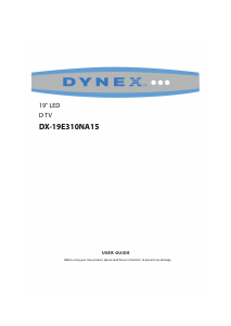 Bruksanvisning Dynex DX-19E310NA15 LED TV