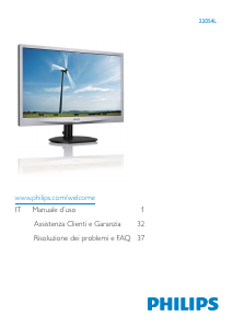 Manuale Philips 220S4LCB Monitor LED