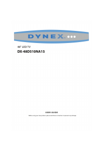 Manual Dynex DX-48D510NA15 LED Television