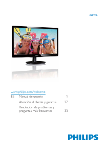 Manual de uso Philips 220V4LSB Monitor de LED