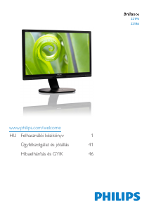 Használati útmutató Philips 221B6QPYEB LED-es monitor