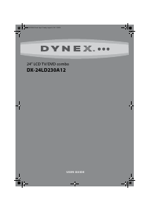 Manual Dynex DX-24L230A12 LCD Television