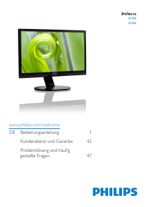 Bedienungsanleitung Philips 221B6QPYEB LED monitor