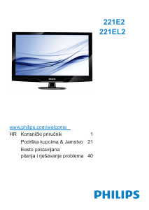 Priručnik Philips 221EL2SB LED zaslon