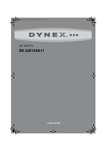 Manual Dynex DX-32E150A11 LCD Television