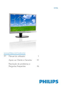 Manual Philips 221S6QYMB Monitor LED