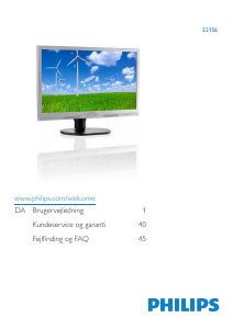 Brugsanvisning Philips 221S6QYMB LED-skærm