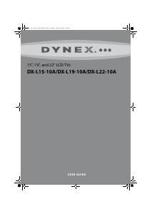 Manual Dynex DX-L15-10A LCD Television