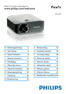 Manual Philips PPX2055 PicoPix Projetor