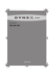 Manual Dynex DX-L40-10A LCD Television