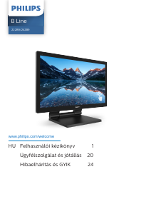 Használati útmutató Philips 222B9T LED-es monitor