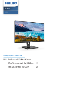 Használati útmutató Philips 222S1AE LED-es monitor