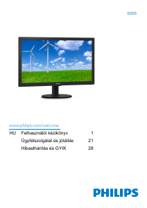 Használati útmutató Philips 223S5LSB LED-es monitor
