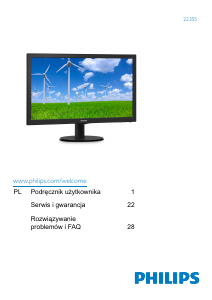 Instrukcja Philips 223S5LSB Monitor LED
