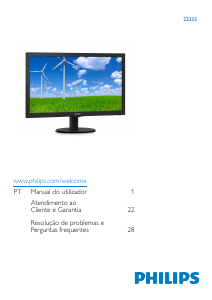 Manual Philips 223S5LSB Monitor LED