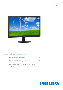 Manuál Philips 223S5LSB LED monitor