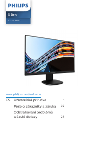 Manuál Philips 223S7EJMB LED monitor