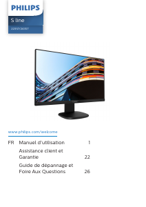 Mode d’emploi Philips 223S7EYMB Moniteur LED