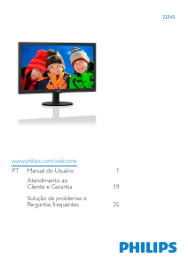 Manual Philips 223V5LSB2 Monitor LED