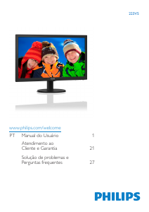Manual Philips 223V5QHSB6 Monitor LED