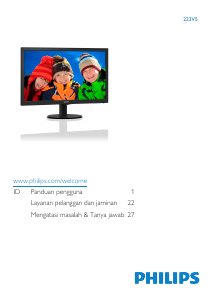 Panduan Philips 223V5QSB6 Monitor LED