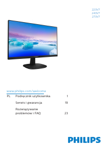 Instrukcja Philips 223V7QHAB Monitor LED