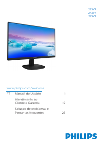 Manual Philips 223V7QHAB Monitor LED