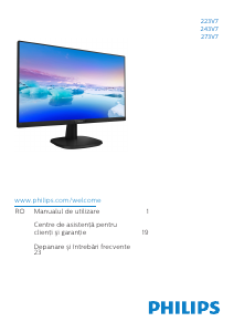 Manual Philips 223V7QHAB Monitor LED