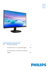 Bruksanvisning Philips 223V7QHAB LED skärm