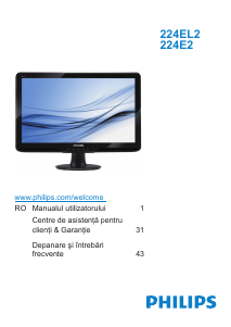 Manual Philips 224EL2SB Monitor LED
