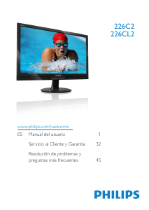 Manual de uso Philips 226CL2SB Monitor de LED