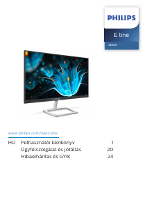 Használati útmutató Philips 226E9QDSB LED-es monitor
