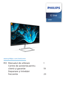 Manual Philips 226E9QDSB Monitor LED