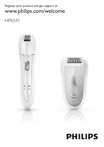 Manual Philips HP6541 Epilator