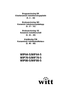 Käyttöohje Witt WIF 70-5 Keittotaso