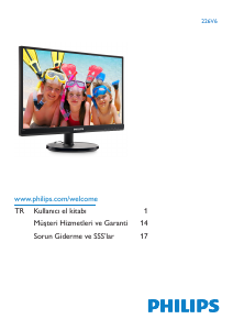 Kullanım kılavuzu Philips 226V6QSB6 LED ekran