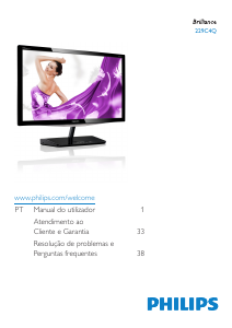 Manual Philips 229C4QHSB Monitor LED