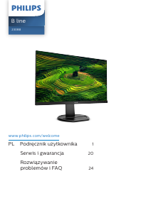 Instrukcja Philips 230B8QJEB Monitor LED