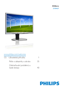 Manuál Philips 231B4LPYCS LED monitor