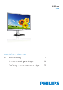 Bruksanvisning Philips 231P4QPYES LED skärm